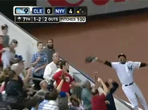 Yankees Dewayne Wise Non-Catch Ruled an Out
