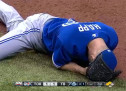 Blue Jays J.A. Happ Hit In Head With Line Drive – Video