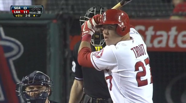 Mike Trout Hits for Cycle in Angels 12-0 Rout of Seattle