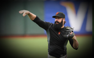 Image for Mets GM Alderson Watches Brian Wilson in Private Work Out