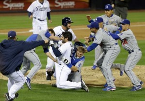 Image for MLB Scores: Greinke Breaks Collarbone in Brawl, Tigers Crush Jays, Nats Sweep White Sox