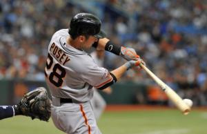 Image for Giants’ Buster Posey Still Looking for his First Extra-base Hit
